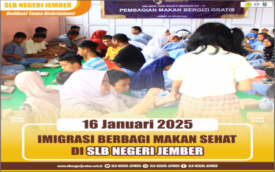 Imigrasi berbagi makan sehat kepada siswa siswi SLB Negeri Jember